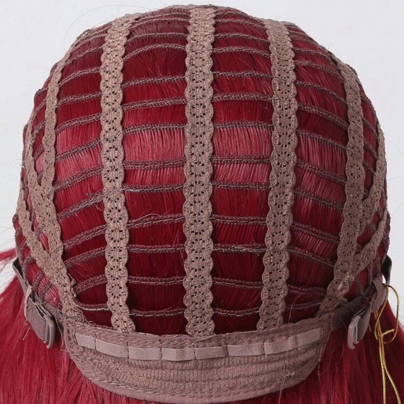 26 Inches Synthetic Red Straight Wig - Picture 9 of 10